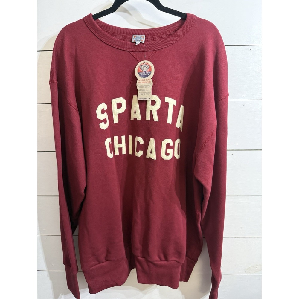 Ebbets Field Flannels Chicago Sparta Soccer Crewneck 2XL Sweatshirt USA NWT